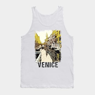 Venice City Streets Vintage Travel Poster Series grunge edition 03 Tank Top